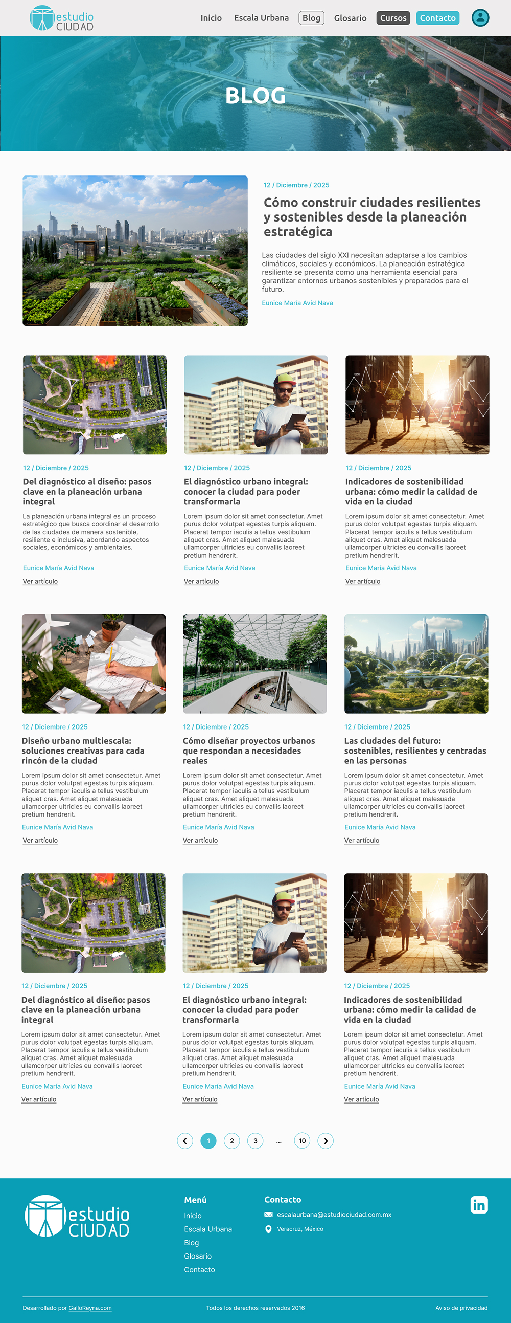 Estudio Ciudad: blog con artículos sobre planeación urbana