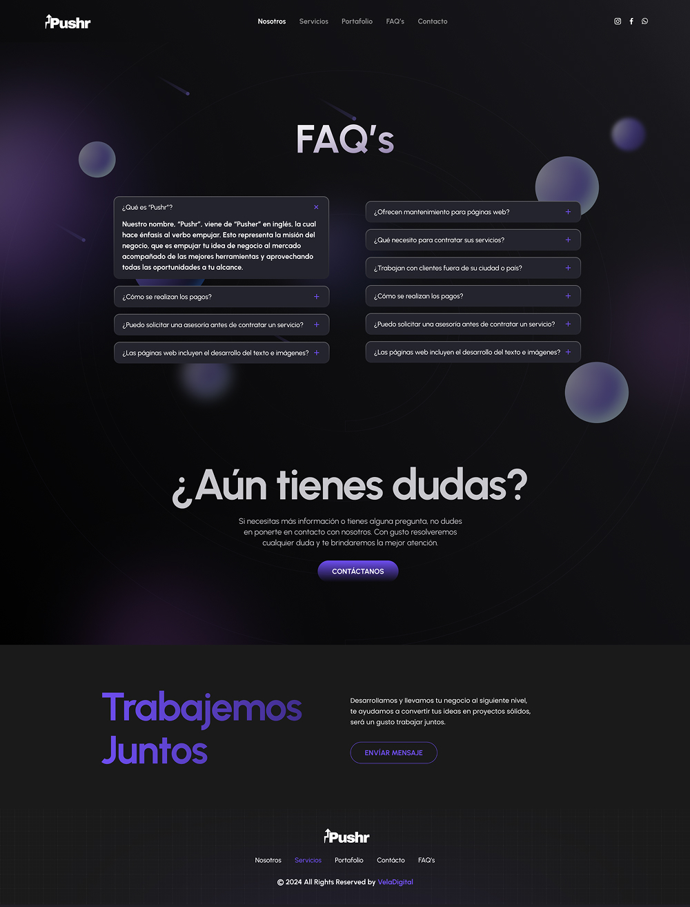 Pushr: preguntas frecuentes y cierre de la página