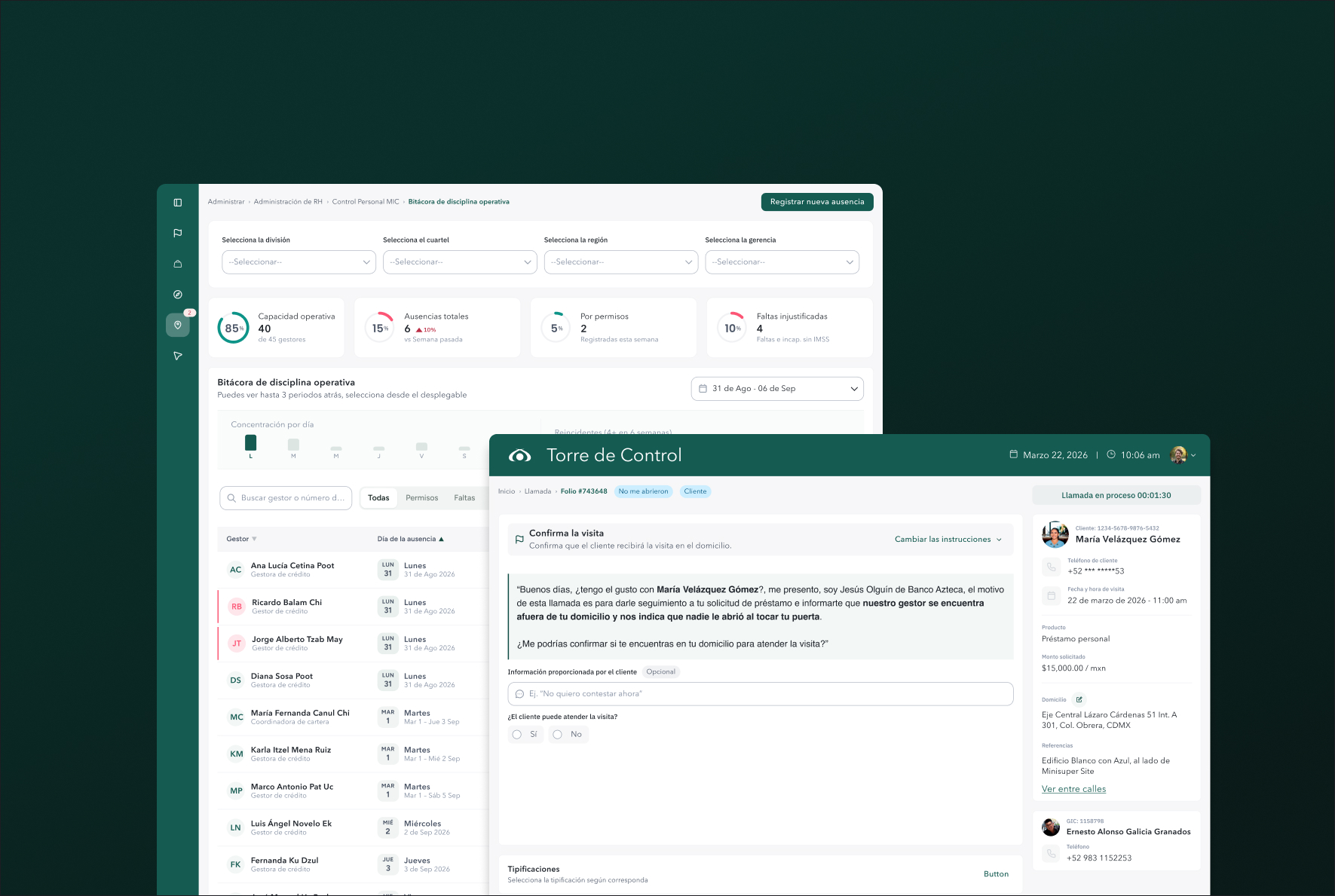 Componentes del Design System de Banco Azteca