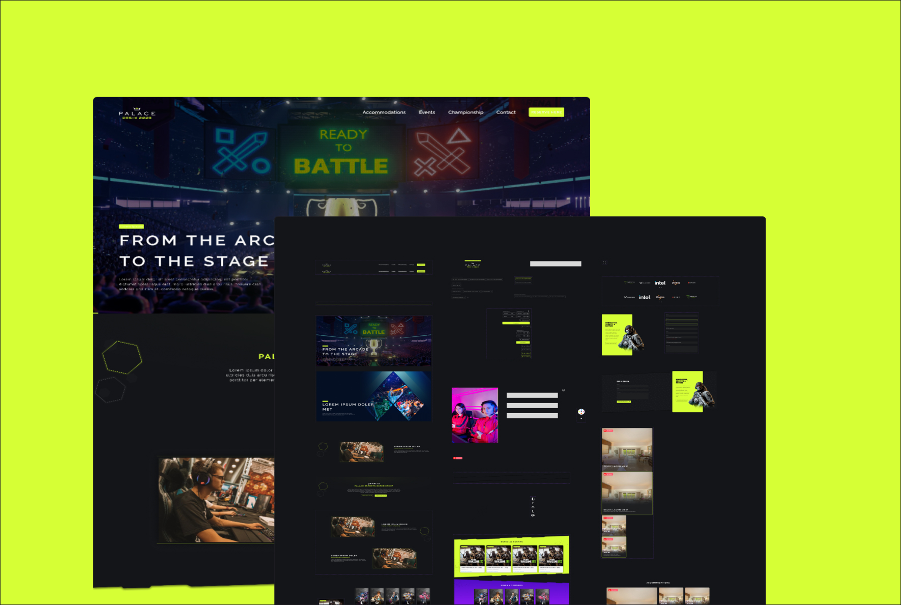 Pantallas del concepto e-Sports Experience
